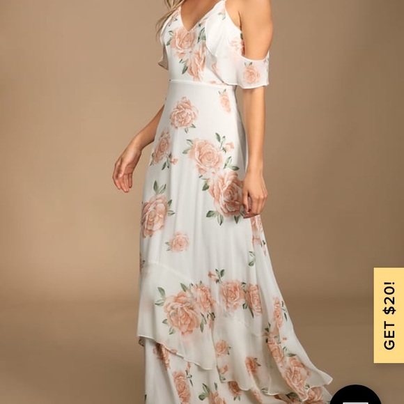 Maxi Floral Cold Shoulder - Picture 1 of 3